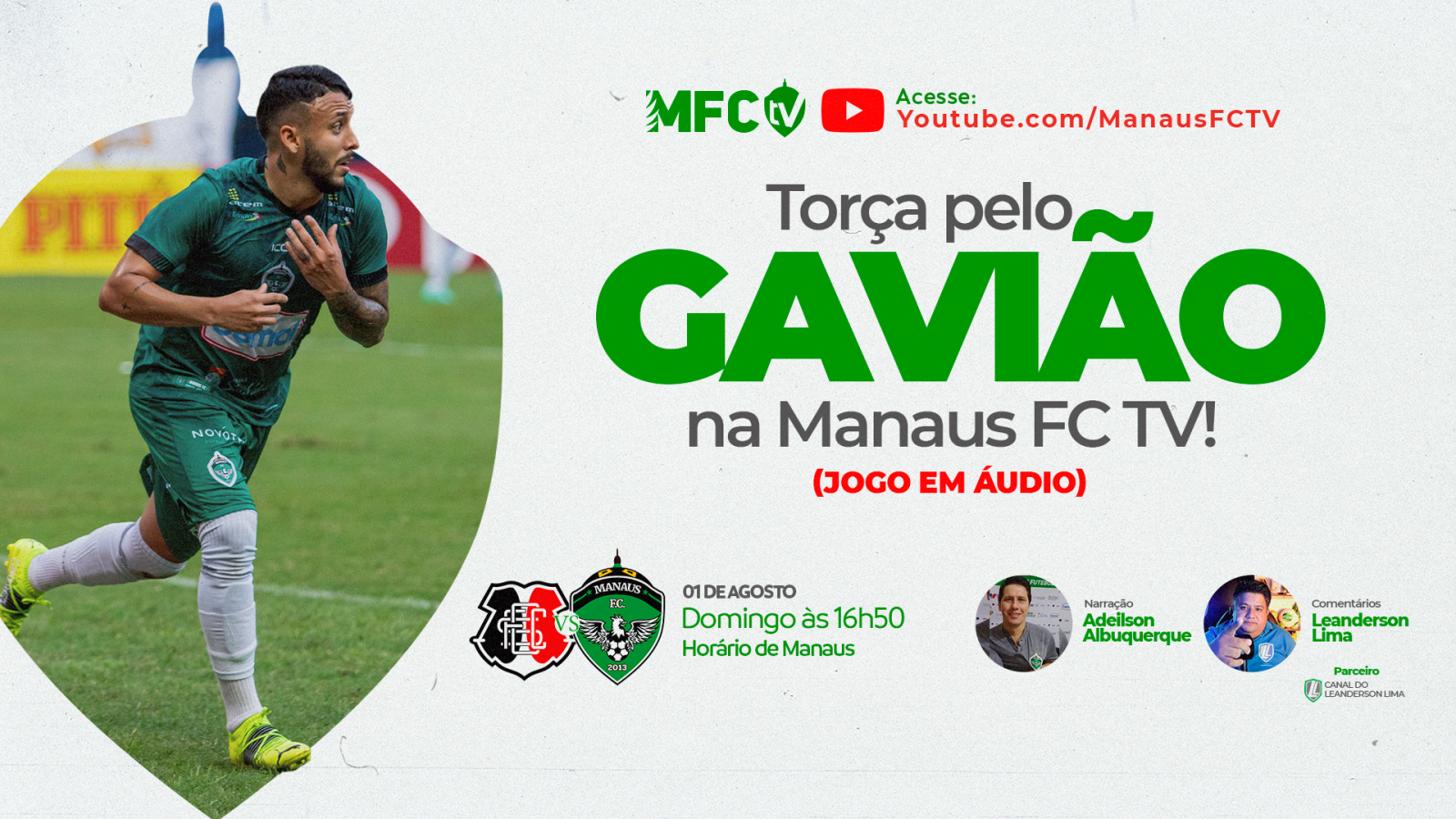 Manaus FC TV abre o 2⁰ turno do Gavião Real com transmissão em áudio 