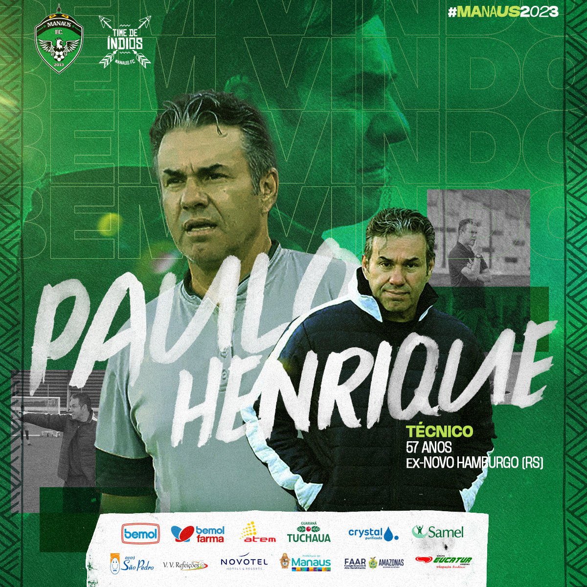 Manaus FC anuncia Paulo Henrique como novo técnico para 2023