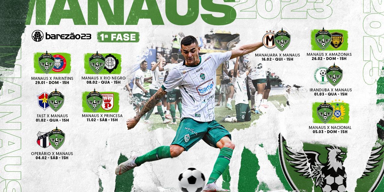 Manaus FC estreará no Amazonense 2023 contra o Parintins