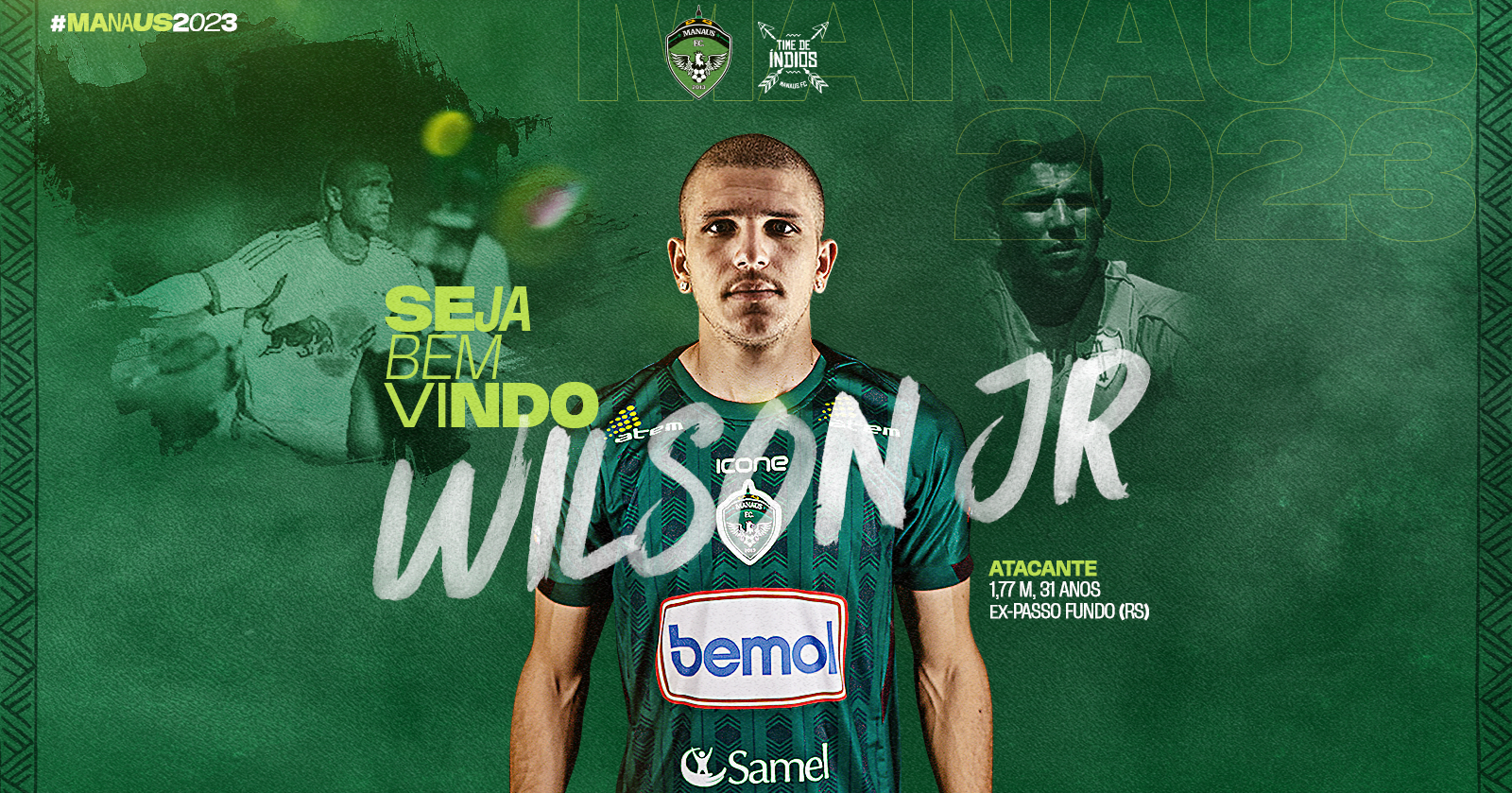 Manaus FC anuncia atacante Wilson Júnior