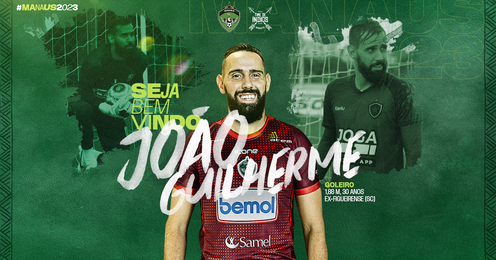 Manaus FC anuncia goleiro João Guilherme