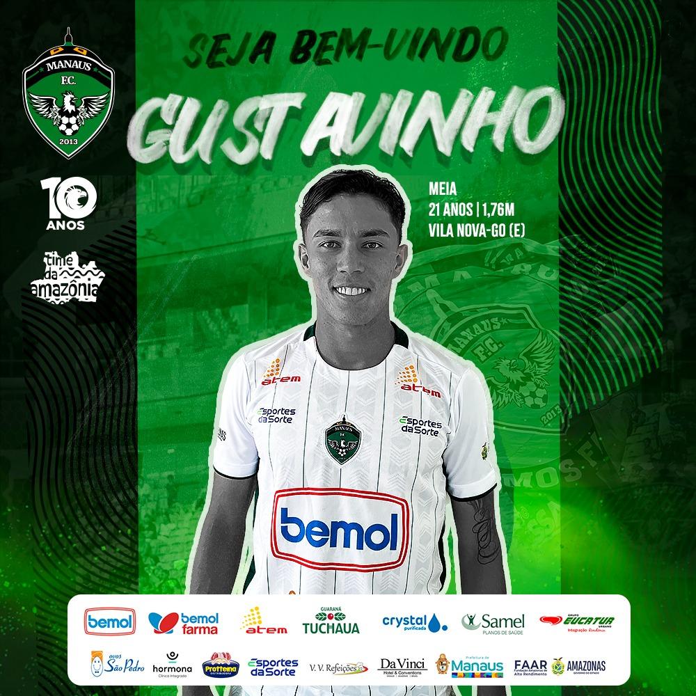 Manaus acerta com meio-campistas Gabriel Correia e Gustavinho para a Série C