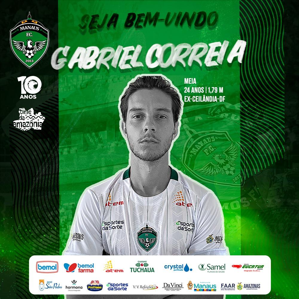 Manaus acerta com meio-campistas Gabriel Correia e Gustavinho para a Série C