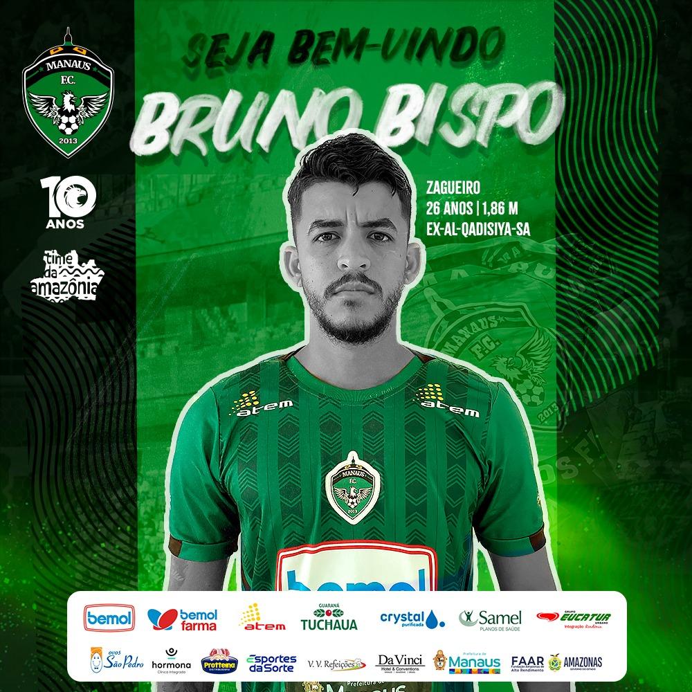 Manaus anuncia zagueiro Bruno Bispo e reforça defesa para a Série C