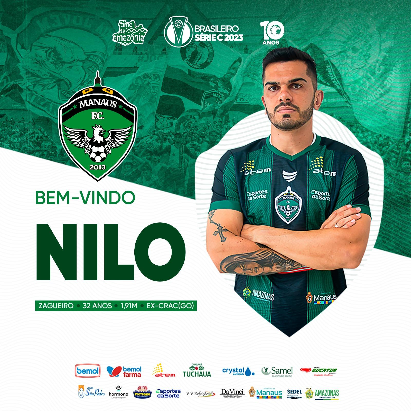 Manaus anuncia a contratação do zagueiro Nilo para sequência da Série C