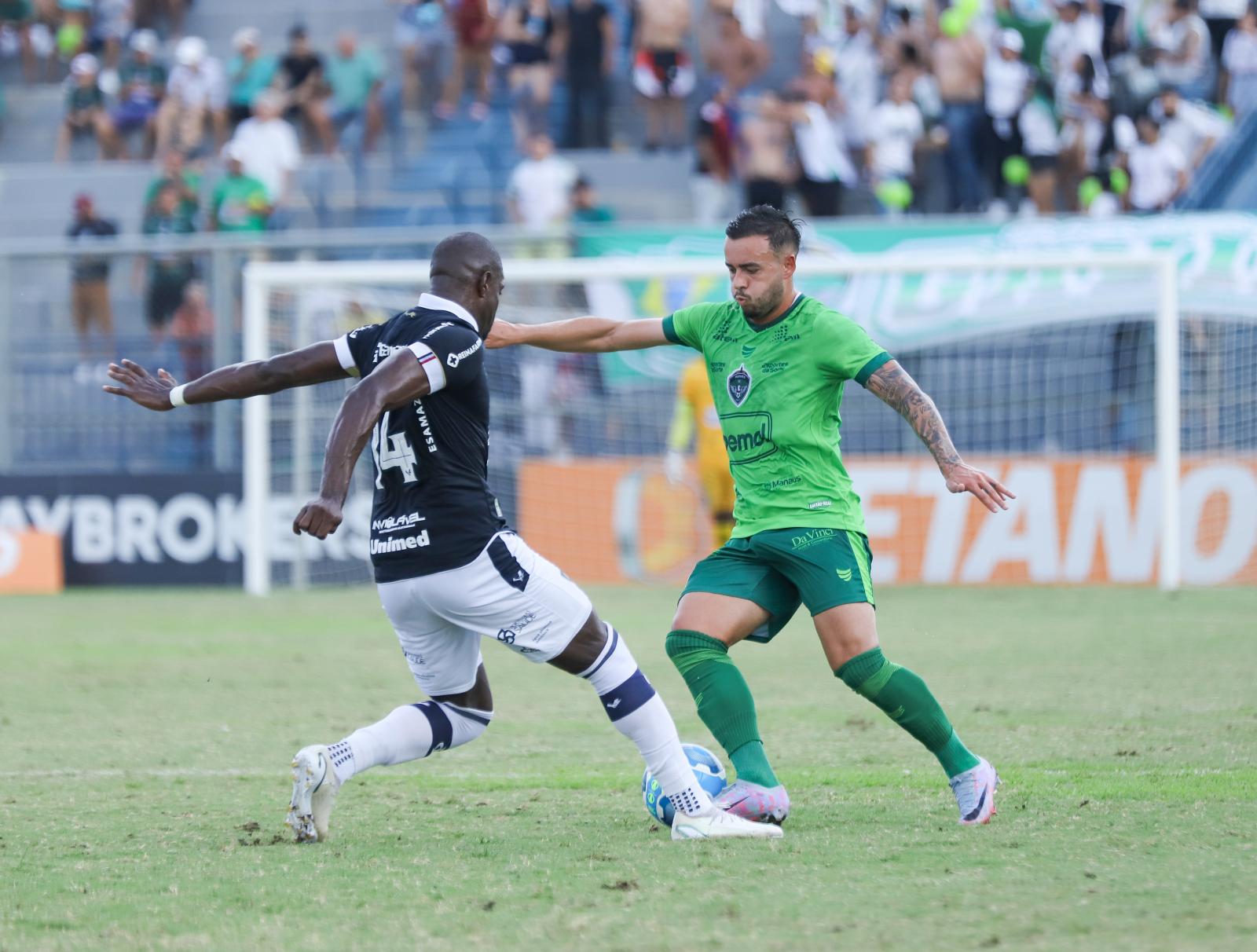 Manaus FC sai na frente, mas cede empate contra o Remo na Colina